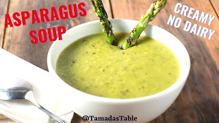 Cream of Asparagus Soup  Healthy NonDairy  Georgian Satatsuris Supi Recipe [upl. by Pauli]