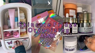 Organizing amp Restocking SkinCare Fridge ASMR [upl. by Labinnah605]