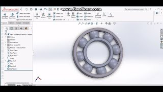 How to Make a Bearing in SolidWorks [upl. by Wallack]