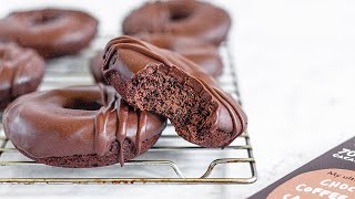 Vegan Chocolate Espresso Donuts [upl. by Eslehc]