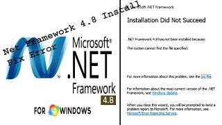 How To Install Microsoft Net Framework 48 in Windows 7  Fix error installing [upl. by Ayhdiv]