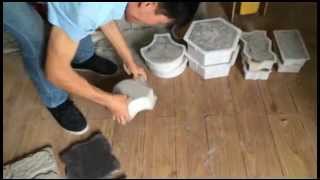 How to release the pavers from plastic molds [upl. by Aihsyla]