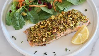 PistachioCrusted Salmon Recipe [upl. by Latia]