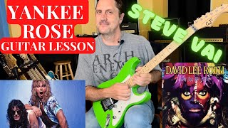 Yankee Rose Guitar Lesson  Steve Vai  Guitar Masterpiece On Eat Em And Smile With David Lee Roth [upl. by Baalman497]