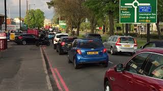 NEWS Biker gang blocks up Kingsbury Road – performing dangerous stunts in the traffic [upl. by Milissent604]