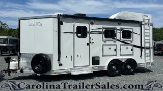 🦄 2015 Lakota 2 Horse Bumper Pull Trailer with Full Living Quarter Tour  RARE 🦄 [upl. by Jsandye377]