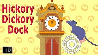 Hickory Dickory Dock  HD Nursery Rhymes Songs with Lyrics  Cartoon Animation Songs [upl. by Perlman]