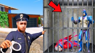 Rope Hero Goes to Jail in GTA 5 Police Arrested Him Rope Hero Vice Town [upl. by Garvey740]