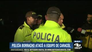 Policía borracho agredió a equipo del Ojo de la Noche  4 de septiembre de 2013 [upl. by Yntrok]