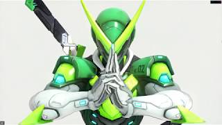 Sentai Genji Skin 「 Overwatch Anniversary Costume│Overwatch 」 [upl. by Suravat]