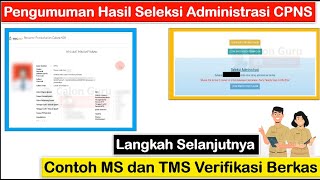 Cara Cek Pengumuman Hasil Seleksi Administrasi CPNS Contoh Lulus Tidak Lulus amp Langkah Selanjutnya [upl. by Ayeki]