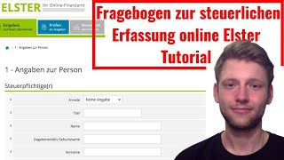 Fragebogen zur steuerlichen Erfassung 2024 online Elster [upl. by Landre783]