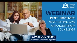 Webinar  Rent increases  New rental law changes from 6 June 2024 [upl. by Nomrah]