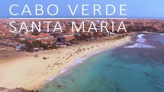 Cabo Verde Sal Santa Maria beach by drone [upl. by Omland]