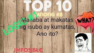 10 Pinoy Logic Questions na hindi mo kayang sagutin ng tama 😂😂  LOGIC 1 [upl. by Anyzratak]