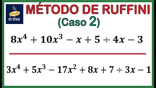 MÉTODO DE RUFFINI Caso 02 División Algebraica [upl. by Rolyt]