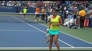 Sania Mirza and Colin Fleming US Open 2012 mixed doubles quarterfinal clip [upl. by Navillus]