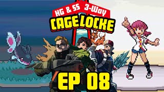 Third Cagematch  HGSS 3way Cagelocke  Ep 08 [upl. by Earazed]