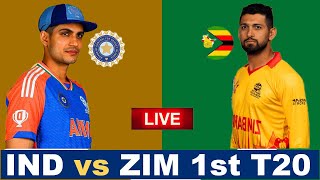 Live Ind vs Zim 2nd T20 Match  India vs Zimbabwe Live Match  ZIM Batting [upl. by Acnaib]