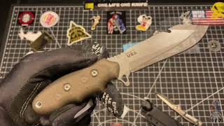 TOPS Knives Backpackers Bowie  Probably TOPS best hunting knife [upl. by Adnylam]