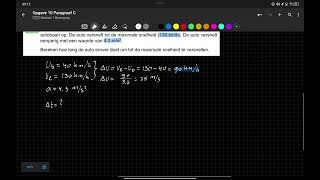 3 Havo Module 1 Beweging Opgave 10 [upl. by Ellezig]