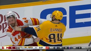 Erik Gudbranson vs Tanner Jeannot Apr 26 2022 [upl. by Yazbak193]