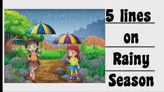 5 lines on Rainy Season  Essay on Rainy Season [upl. by Ramirolg134]