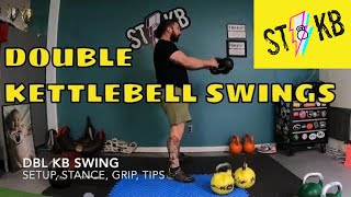 How to DOUBLE KETTLEBELL SWING  Setup and Tips [upl. by Hill790]