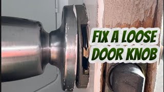 How to fix a loose door knob  if no screws are visible [upl. by Ivonne]