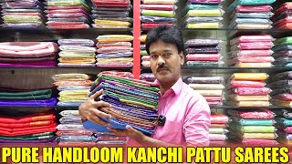 PURE HANDLOOM KANCHI PATTU SAREES  SUDHAKAR SILKS [upl. by Elleda]