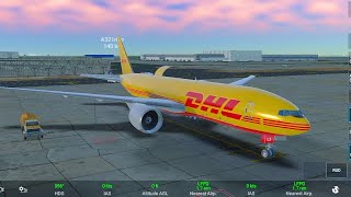 RFS  Real Flight Simulator  Paris To London  Full Flight  Boeing 777F  DHL Cargo Delivery [upl. by Anaj]