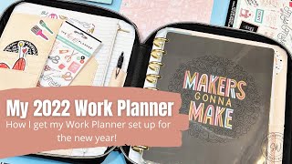 My 2022 Work Planner Set Up  The Happy Planner [upl. by Riffle]