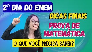 2° DIA DO ENEM  DICAS FINAIS PARA A PROVA DE MATEMÁTICA [upl. by Arty]