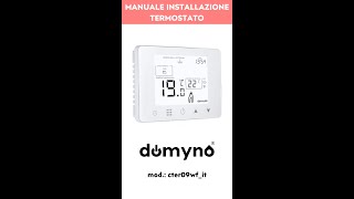 Domyno cter09wfit termostato  Installazione [upl. by Terris]