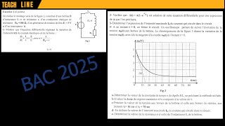 Dipôle RL correction exercice BAC SCIENTIFIQUE [upl. by Rolfe]