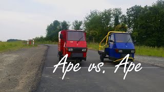 Piaggio Ape 50 vs Piaggio Ape 50 [upl. by Llerdnod]