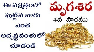 మృగశిర నక్షత్రం Mrigasira nakshatra pada 4 born  business job career guide [upl. by Ydnik]