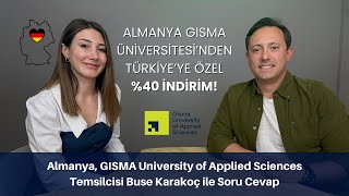 Almanya GISMA Üniversitesi Temsilcisi Buse Karakoç ile Soru Cevap  Türkiyeye Özel 40 İndirim [upl. by Griffin]