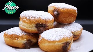 Riquísimas DONAS RELLENAS con Nutella  Muve Flavors [upl. by Stutsman]