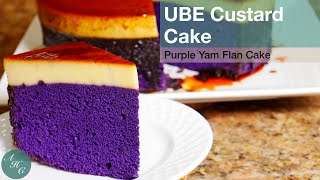 Easy Recipe  Ube Custard Cake  Purple Yam Leche Flan Cake [upl. by Argile680]