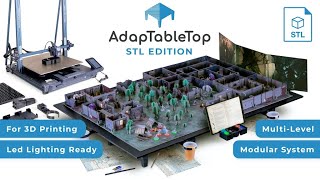 Now on Kickstarter Adaptabletop 3D Printed  A Modular Tabletop For Board Games [upl. by Kaine]