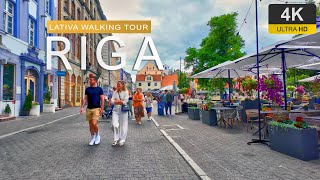 Summer in Riga 2024 in 4K  UHD Walking Tour of Latvias Charming Capital [upl. by Elocim]