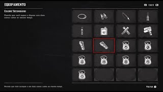 RED DEAD REDEMPTION 2 COMPÊNDIO EQUIPAMENTO  COLDRE SECUNDÁRIO 4 [upl. by Antoinette220]