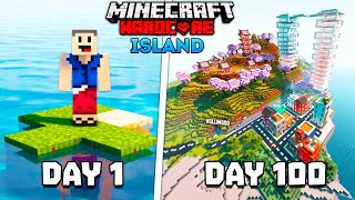 I Survived 100 Days on DESERTED ISLAND in Hardcore Minecraft [upl. by Electra]