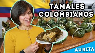 Tamales Colombianos  Cómo hacer unos ricos tamales al estilo tolimense  AuritaTv [upl. by Pardoes386]