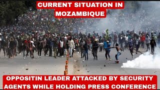 Breaking🥵Mozambican opposition leader attacked by security agents while holding press conference💔🤯 [upl. by Geehan]