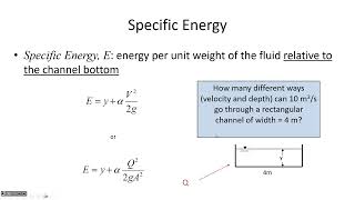 Specific energy diagram critical depth sub amp super critical flow  CE 331 Class 24 4 Mar 2024 [upl. by Diamante]