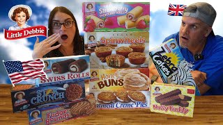 Brits Try LITTLE DEBBIE Treats For The First Time OMG [upl. by Seligman]