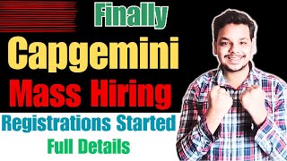 Finally Capgemini Mass Hiring Announced  OFF Campus Drive For 2024  2023  2022 Batch  Hiring [upl. by Aicilak]