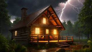 Rain Sounds For Sleeping  99 Instantly Fall Asleep With Rain And Thunder Sound At Night [upl. by Horgan]